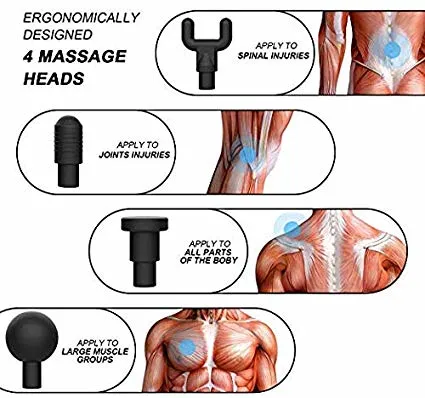 Muscle Massage Gun Deep Tissue Percussion Massager Handheld Electric Body Massagers Sports Drill for Athletes Pain Relief&Relax