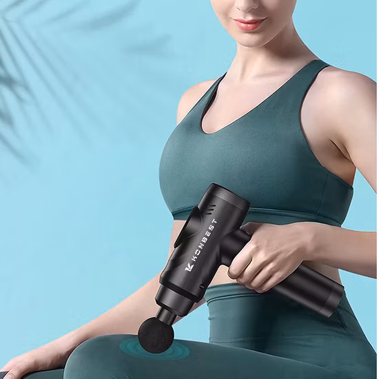 Pistola De Masaje Vibrazione a percussione dei tessuti profondi Rilassamento 6 velocità Sollievo dal dolore a basso rumore Mini palestra Sport Potente fascia muscolare Massaggio Pistola Corpo Massaggiatore per la schiena